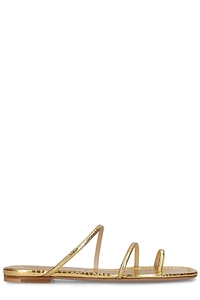 Michael Kors Collection Strappy Toe-Loop Flat Sandals
