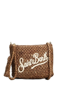 Logo Embroidered Tassel Wristlet Bag
