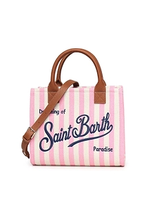 Mc2 Saint Barth Striped Logo Tote Bag