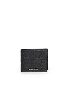 Michael Kors Hudson Logo Embossed Leather Bi-Fold Wallet