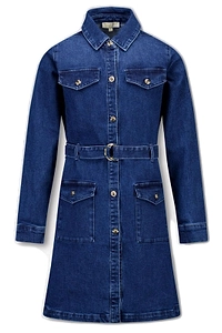 Michael Kors Kids Long Sleeved Denim Shirt Dress