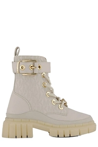 Michael Kors Kids Quilted Buckle Lace-Up Boots