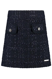 Zipped Tweed Skirt