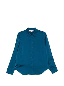 Michael Kors Long-Sleeved Curved Hem Shirt