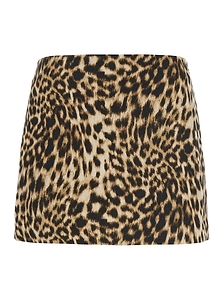 Michael Kors A-Line Animal-Print Mini Skirt