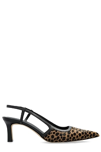 Alora Leopard Printed Slingback Pumps