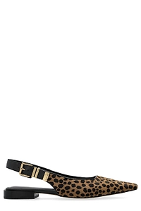 Darrington Leopard Printed Slingback Flat Shoes