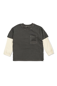 Mini Rodini Field Notes Layered Long Sleeve T-Shirt