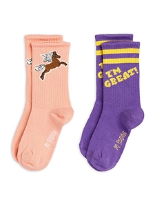 Mini Rodini I Am Great 2-Pack Socks