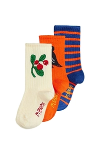 Mini Rodini Lingonberries 3-Pack Socks