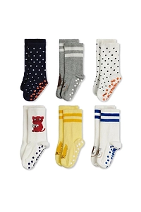 Mini Rodini Pattern-Intarsia Six-Pack Socks