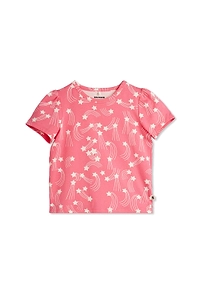 Mini Rodini Starfall Printed Puff Sleeved Top
