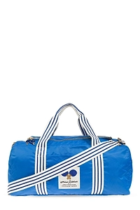 Striped Strap Logo Duffle Bag