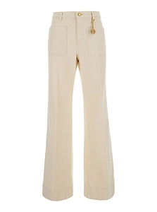 Michael Michael Kors High-Waist Logo-Chain Jeans