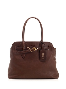 Miu Miu Aventure Logo-Tag Tote Bag