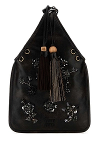 Miu Miu Beaded Tassel Tote Bag