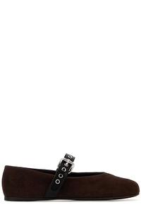 Miu Miu Buckle-Fastened Ballet Flats