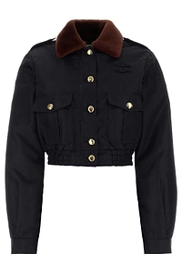 Miu Miu Button-Up Cropped Jacket