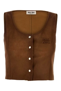 Miu Miu Button-Up Cropped Top