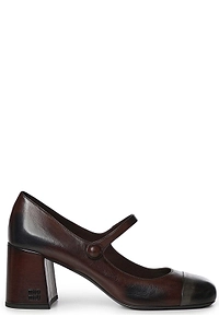 Miu Miu Cap-Toe Mary Jane Heeled Pumps