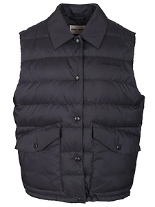 Miu Miu Button-Up Quilted Gilet