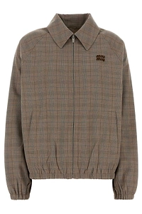 Miu Miu Checked Blouson Jacket