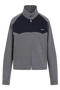 Miu Miu Checked Panel Zip Jacket