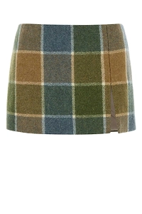 Miu Miu Checked Mini Skirt