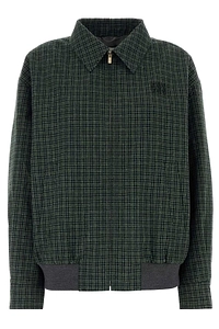 Miu Miu Checked Zipped Jacket