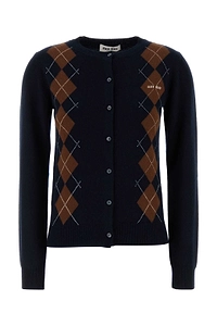 Miu Miu Crewneck Button-Up Cardigan