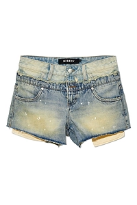 Misbhv Distressed Cutoff Denim Shorts