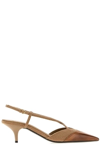 Miu Miu Decollete Pointed-Toe Slingback Pumps
