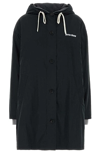 Miu Miu Drawstring Hooded Jacket