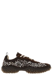 Miu Miu Embellished Lace-Up Sneakers