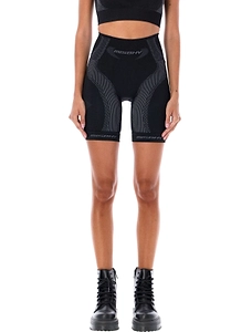 Misbhv Logo Intarsia High-Waist Knitted Cycling Shorts