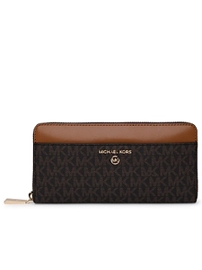 Logo Plaque Zipped Wallet