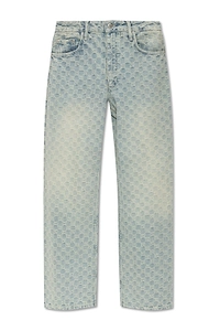 Misbhv Monogram-Jacquard Wide Leg Jeans