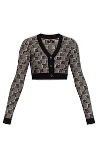 Misbhv Knitted Monogram Cropped Cardigan