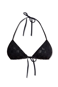 Monogram-Printed Halterneck Bikini Top