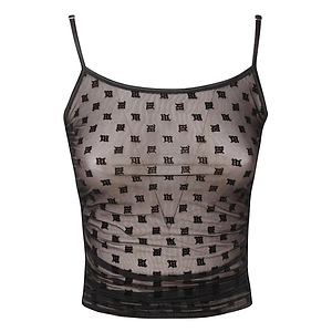 Monogram Sheer Tank Top