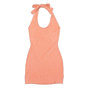 Monogrammed Halterneck Towelling Mini Dress