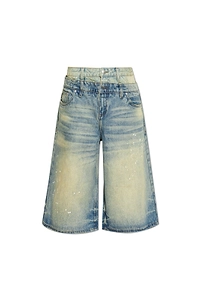 Misbhv Vintage Effect Denim Shorts