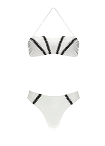 Miss Bikini Embellished Bandeau Bikini Set