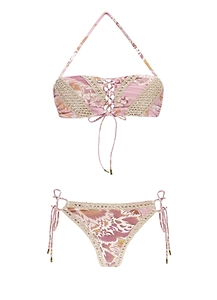 Gloria Lace-Up Bikini Set