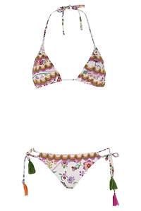 Miss Bikini Tassel Triangle Bikini Set