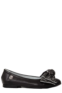 Miss Blumarine Bow Detailed Flat Shoes