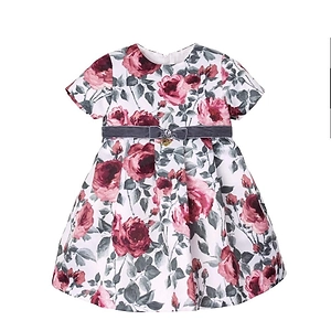 Miss Blumarine Floral Motif Dress