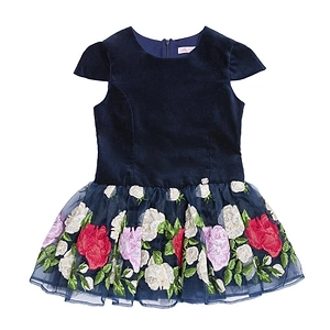 Miss Blumarine Floral Motif Dress