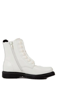 Miss Blumarine Embellished Zipped Boots