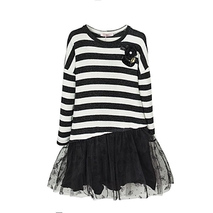 Miss Blumarine Striped Tulle Dress